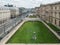 Louvre lawns on rue de Rivoli photographed from above