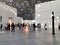 Louvre museum in Abu Dhabi. View of beautiful Louvre museum interior with Rain of Light.