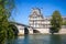 Louvre museum and Royal bridge, Paris, France