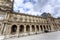 Louvre palace outside view