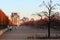 Louvre palace from parkside, Paris, France