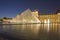 The Louvre of Paris by night