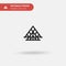 Louvre Pyramid Simple vector icon. Illustration symbol design template for web mobile UI element. Perfect color modern pictogram