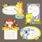 Lovable diverse animals memo paper