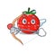 A lovable tomato kitchen timer as a romantic cupid cartoon picture with arrow