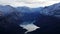 Lovatnet lake from mount Hoven in Loen in Vestland in Norway