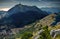 Lovcen National park,Stirovnik hiking area and Adriatic sea beyond,Montenegro