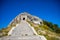 Lovchen, Montenegro - October 4, 2021: Petar II Petrovic Njegos mausoleum on the top of mount Lovchen in Montenegro
