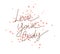 Love and accept your body vector concept with hand written letter