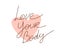 Love and accept your body vector concept with hand written lettering.