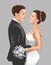 Love affection and marriage, bride and groom, bride, bridegroom, bride and groom, bride, bridegroom, greeting, greeting card, invi