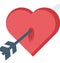 love archery, love target Vector Icon