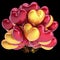 Love balloons bunch yellow red heart shaped