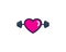 Love Barbell Logo Icon Design