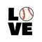 Love baseball sport design. Baseball ball and typography print