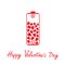 Love battery with hearts inside. Happy Valentines