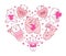 Love bears with hearts set. Valentine`s Day, wedding, romance. Vector illustration