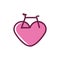 Love bike heart bycicle shape logo design