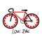 Love bike illustration.