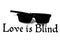 Love is blind under a pair of black shades