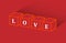 Love blocks horizontal banner background vector eps 10