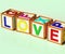 Love Blocks Show Romance Affection And Devotion