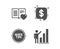 Love book, Tips and Payment message icons. Graph chart sign. Customer feedback, Quick tricks, Finance. Vector