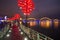 Love Bridge and Dragon River Bridge Rong Bridge in Da Nang.