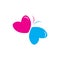 love butterfly logo vector