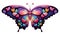 Love Butterfly png. Valentine\\\'s Day concept. Love and Romance clipart. Hearts on wings.