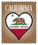 Love California Flag Postage Stamp