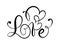 Love calligraphic vector text with romantic hearts. Handwritten ink lettering valentine concept. Modern brush calligraphy,