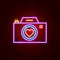 Love Camera Neon Sign