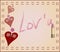 love card message in zip heart