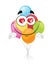 In love cartoon illustration of bunch of baloons