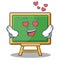 In love chalk board character cartoon