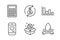 Love chat, Sale and Calculator icons set. Histogram, Money exchange and Water splash signs. Vector