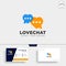 Love chat simple creative logo template vector illustration icon element isolated
