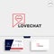 Love chat simple creative logo template vector illustration icon element isolated