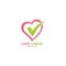 Love check Logo Vector icon illustration design