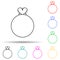 love circle multi color style icon. Simple thin line, outline vector of valentine icons for ui and ux, website or mobile