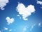 Love Clouds on sky - Stock image