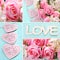 Love collage in pastel colors