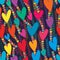 Love colorful chain love deco seamless pattern