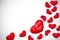 Love concept. Valentines Day red hearts on white background.