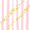 Love Confetti. Stripe Mothers Painting. Yellow