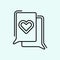 love, conversation, chat icon. Element of Feminism for mobile concept and web apps icon. Outline, thin line icon for website