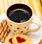 Love Cookies Coffee Shows Biscuits Delicious And Valentines