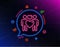 Love couple line icon. Heart lovers sign. Vector