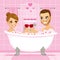 Love Couple Pink Bubble Bath